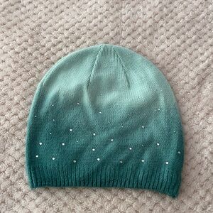 Target Kids Teal Gradient Beanie with Rhinestones